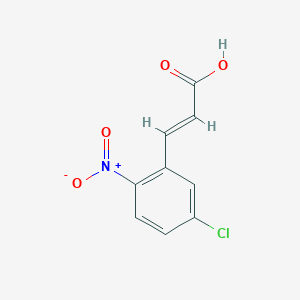 molecular formula C9H6ClNO4 B2945307 5-Chloro-2-nitrocinnamic acid CAS No. 1081822-87-8; 20357-28-2