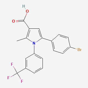 5-(4-bromophenyl)-2-methyl-1-[3-(trifluoromethyl)phenyl]-1H-pyrrole-3-carboxylic acid
