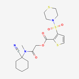 [(1-Cyanocyclohexyl)(methyl)carbamoyl]methyl 3-(thiomorpholine-4-sulfonyl)thiophene-2-carboxylate