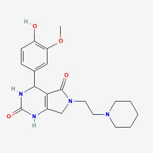 4-(4-hydroxy-3-methoxyphenyl)-6-(2-(piperidin-1-yl)ethyl)-3,4,6,7-tetrahydro-1H-pyrrolo[3,4-d]pyrimidine-2,5-dione