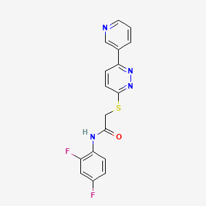 N-(2,4-difluorophenyl)-2-(6-pyridin-3-ylpyridazin-3-yl)sulfanylacetamide