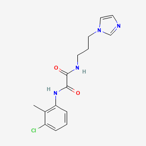 molecular formula C15H17ClN4O2 B2945321 N'-(3-chloro-2-methylphenyl)-N-[3-(1H-imidazol-1-yl)propyl]ethanediamide CAS No. 900001-47-0