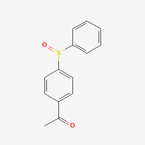 molecular formula C14H12O2S B2945343 1-[4-(Phenylsulfinyl)phenyl]-1-ethanone CAS No. 65085-80-5