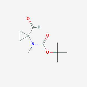molecular formula C10H17NO3 B2945359 tert-Butyl N-(1-formylcyclopropyl)-N-methylcarbamate CAS No. 387845-40-1