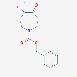 molecular formula C14H15F2NO3 B2945361 Benzyl 4,4-difluoro-5-oxoazepane-1-carboxylate CAS No. 2309446-78-2