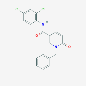 molecular formula C21H18Cl2N2O2 B2945427 N-(2,4-dichlorophenyl)-1-[(2,5-dimethylphenyl)methyl]-6-oxo-1,6-dihydropyridine-3-carboxamide CAS No. 942009-59-8