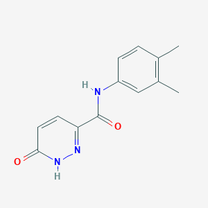 molecular formula C13H13N3O2 B2945434 N-(3,4-dimethylphenyl)-6-oxo-1,6-dihydropyridazine-3-carboxamide CAS No. 369404-26-2