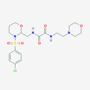 molecular formula C19H27ClN4O6S B2945476 N1-((3-((4-chlorophenyl)sulfonyl)-1,3-oxazinan-2-yl)methyl)-N2-(2-morpholinoethyl)oxalamide CAS No. 872724-67-9