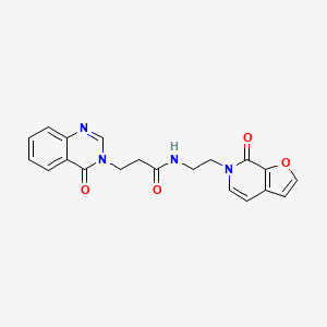 molecular formula C20H18N4O4 B2945493 N-(2-(7-oxofuro[2,3-c]pyridin-6(7H)-yl)ethyl)-3-(4-oxoquinazolin-3(4H)-yl)propanamide CAS No. 2034505-30-9