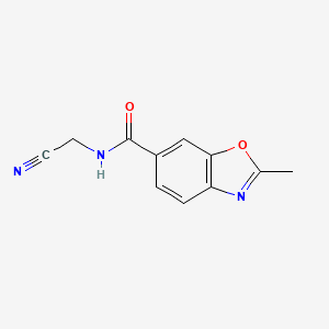 molecular formula C11H9N3O2 B2945494 N-(Cyanomethyl)-2-methyl-1,3-benzoxazole-6-carboxamide CAS No. 2305259-49-6