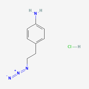 molecular formula C8H11ClN4 B2945498 4-(2-Azidoethyl)aniline hydrochloride CAS No. 2089255-32-1