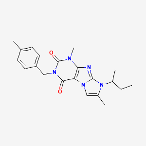 1,7-Dimethyl-3-[(4-methylphenyl)methyl]-8-(methylpropyl)-1,3,5-trihydro-4-imid azolino[1,2-h]purine-2,4-dione