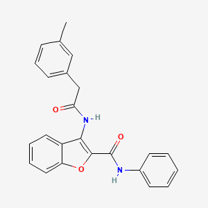 N-phenyl-3-(2-(m-tolyl)acetamido)benzofuran-2-carboxamide
