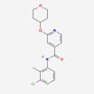 molecular formula C18H19ClN2O3 B2945563 N-(3-chloro-2-methylphenyl)-2-(oxan-4-yloxy)pyridine-4-carboxamide CAS No. 2034622-28-9