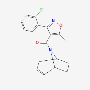 B2945618 (1R,5S)-8-azabicyclo[3.2.1]oct-2-en-8-yl(3-(2-chlorophenyl)-5-methylisoxazol-4-yl)methanone CAS No. 1797286-39-5