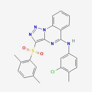 molecular formula C24H20ClN5O2S B2945633 N-(3-CHLORO-4-METHYLPHENYL)-3-(2,5-DIMETHYLBENZENESULFONYL)-[1,2,3]TRIAZOLO[1,5-A]QUINAZOLIN-5-AMINE CAS No. 899761-35-4