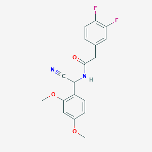 molecular formula C18H16F2N2O3 B2945645 N-[cyano(2,4-dimethoxyphenyl)methyl]-2-(3,4-difluorophenyl)acetamide CAS No. 1445162-34-4