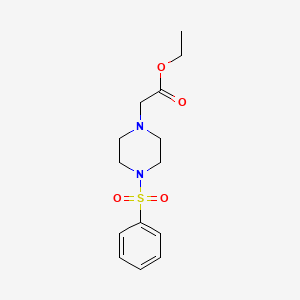 molecular formula C14H20N2O4S B2945652 Ethyl 2-[4-(benzenesulfonyl)piperazin-1-yl]acetate CAS No. 890281-18-2