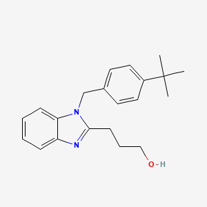 molecular formula C21H26N2O B2945698 3-[1-(4-tert-butylbenzyl)-1H-benzimidazol-2-yl]propan-1-ol CAS No. 431978-39-1