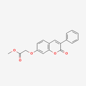 molecular formula C18H14O5 B2945782 Methyl 2-(2-oxo-3-phenylchromen-7-yl)oxyacetate CAS No. 102391-25-3