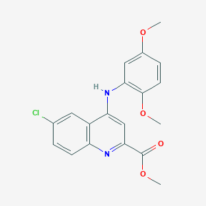 molecular formula C19H17ClN2O4 B2945786 methyl 6-chloro-4-[(2,5-dimethoxyphenyl)amino]quinoline-2-carboxylate CAS No. 1207031-13-7