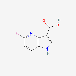 molecular formula C8H5FN2O2 B2945792 5-fluoro-1H-pyrrolo[3,2-b]pyridine-3-carboxylic acid CAS No. 1190319-87-9
