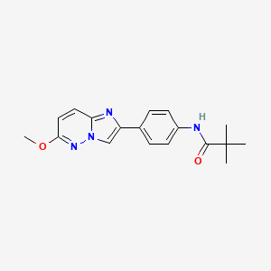 molecular formula C18H20N4O2 B2945852 N-(4-(6-methoxyimidazo[1,2-b]pyridazin-2-yl)phenyl)pivalamide CAS No. 953150-58-8
