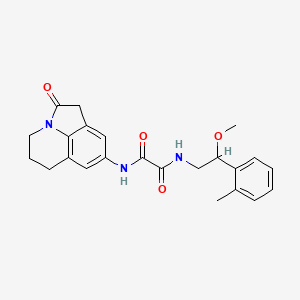 molecular formula C23H25N3O4 B2945874 N'-[2-methoxy-2-(2-methylphenyl)ethyl]-N-{2-oxo-1-azatricyclo[6.3.1.0^{4,12}]dodeca-4,6,8(12)-trien-6-yl}ethanediamide CAS No. 1448031-03-5