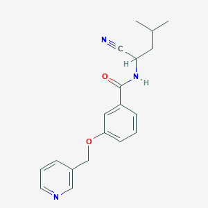 molecular formula C19H21N3O2 B2945879 N-(1-cyano-3-methylbutyl)-3-[(pyridin-3-yl)methoxy]benzamide CAS No. 1311479-19-2