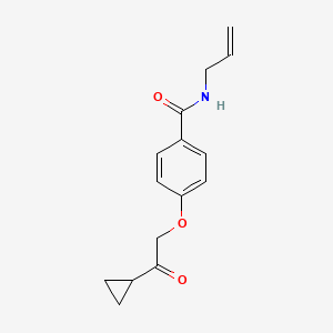 molecular formula C15H17NO3 B2945908 N-allyl-4-(2-cyclopropyl-2-oxoethoxy)benzamide CAS No. 1226438-86-3
