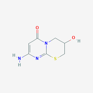 molecular formula C7H9N3O2S B2945930 8-amino-3-hydroxy-3,4-dihydro-2H-pyrimido[2,1-b][1,3]thiazin-6-one CAS No. 136353-11-2