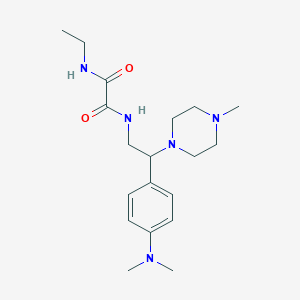 molecular formula C19H31N5O2 B2945938 N'-{2-[4-(dimethylamino)phenyl]-2-(4-methylpiperazin-1-yl)ethyl}-N-ethylethanediamide CAS No. 941869-44-9