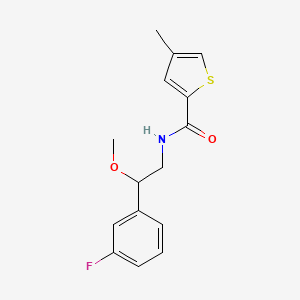 molecular formula C15H16FNO2S B2945969 N-[2-(3-Fluorophenyl)-2-methoxyethyl]-4-methylthiophene-2-carboxamide CAS No. 1797159-73-9