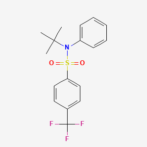 molecular formula C17H18F3NO2S B2945973 N-(tert-butyl)-N-phenyl-4-(trifluoromethyl)benzenesulfonamide CAS No. 866154-13-4