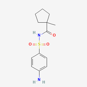 molecular formula C13H18N2O3S B2945980 N-[(4-Aminophenyl)sulfonyl]-1-methylcyclopentanecarboxamide CAS No. 938421-81-9