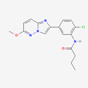 molecular formula C17H17ClN4O2 B2945982 N-(2-chloro-5-(6-methoxyimidazo[1,2-b]pyridazin-2-yl)phenyl)butyramide CAS No. 946217-50-1