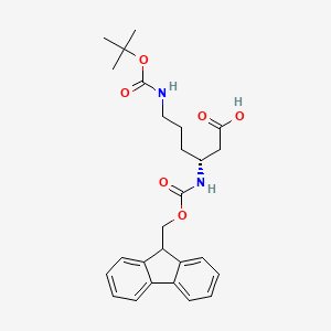 molecular formula C26H32N2O6 B2945987 Fmoc-beta-3-D-homoornthine(Boc) CAS No. 1931926-94-1