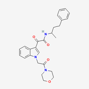 molecular formula C26H29N3O4 B2946023 2-(1-(2-morpholino-2-oxoethyl)-1H-indol-3-yl)-2-oxo-N-(4-phenylbutan-2-yl)acetamide CAS No. 872857-03-9