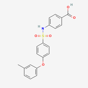 molecular formula C20H17NO5S B2946034 4-((4-(m-Tolyloxy)phenyl)sulfonamido)benzoic acid CAS No. 727689-53-4