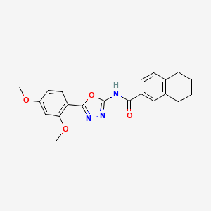 molecular formula C21H21N3O4 B2946039 N-[5-(2,4-dimethoxyphenyl)-1,3,4-oxadiazol-2-yl]-5,6,7,8-tetrahydronaphthalene-2-carboxamide CAS No. 941892-16-6