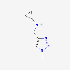 molecular formula C7H12N4 B2946080 N-((1-methyl-1H-1,2,3-triazol-4-yl)methyl)cyclopropanamine CAS No. 1341890-48-9