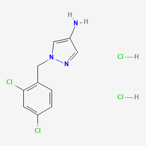 molecular formula C10H11Cl4N3 B2946087 1-(2,4-Dichlorobenzyl)-1H-pyrazol-4-amine dihydrochloride CAS No. 1820703-28-3