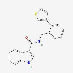 B2946108 N-(2-(thiophen-3-yl)benzyl)-1H-indole-3-carboxamide CAS No. 1797350-40-3