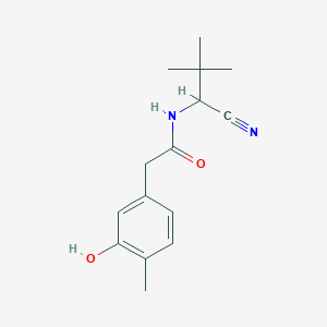 molecular formula C15H20N2O2 B2946133 N-(1-Cyano-2,2-dimethylpropyl)-2-(3-hydroxy-4-methylphenyl)acetamide CAS No. 2261223-29-2