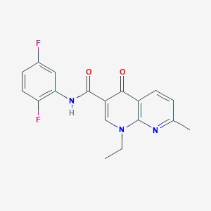 molecular formula C18H15F2N3O2 B2946138 N-(2,5-difluorophenyl)-1-ethyl-7-methyl-4-oxo-1,4-dihydro-1,8-naphthyridine-3-carboxamide CAS No. 1251678-07-5