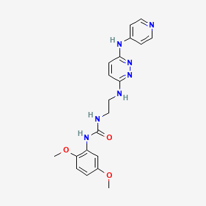 molecular formula C20H23N7O3 B2946141 1-(2,5-Dimethoxyphenyl)-3-(2-((6-(pyridin-4-ylamino)pyridazin-3-yl)amino)ethyl)urea CAS No. 1021213-78-4