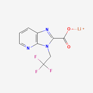 molecular formula C9H5F3LiN3O2 B2946147 Lithium 3-(2,2,2-trifluoroethyl)-3H-imidazo[4,5-b]pyridine-2-carboxylate CAS No. 2197061-76-8