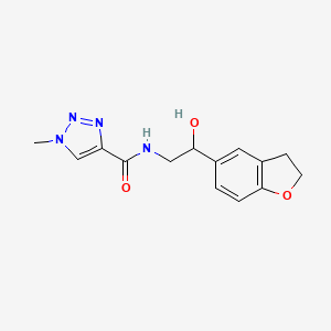 molecular formula C14H16N4O3 B2946158 N-(2-(2,3-dihydrobenzofuran-5-yl)-2-hydroxyethyl)-1-methyl-1H-1,2,3-triazole-4-carboxamide CAS No. 1790199-24-4