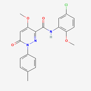 molecular formula C20H18ClN3O4 B2946179 N-(5-chloro-2-methoxyphenyl)-4-methoxy-1-(4-methylphenyl)-6-oxo-1,6-dihydropyridazine-3-carboxamide CAS No. 1004390-87-7