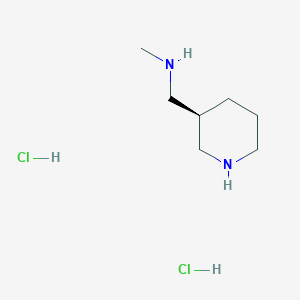 molecular formula C7H18Cl2N2 B2946183 N-Methyl-1-[(3R)-piperidin-3-yl]methanamine;dihydrochloride CAS No. 2089245-59-8